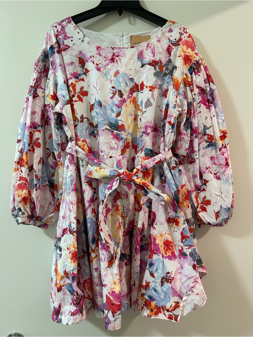 THE ANDAMANE Doina Mini Floral Cotton Dress XS Made in Italy